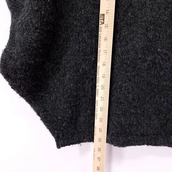 Sita Murt Turtleneck Poncho Sweater Size Small Sherpa Fleece Pullover - Picture 4 of 12